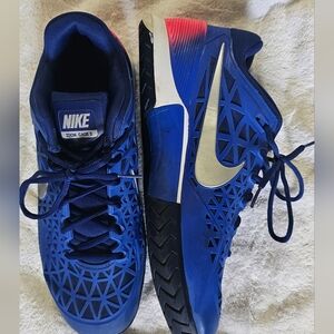 Nike Zoom Cage 2 Blue and Silver Athletic Shoes